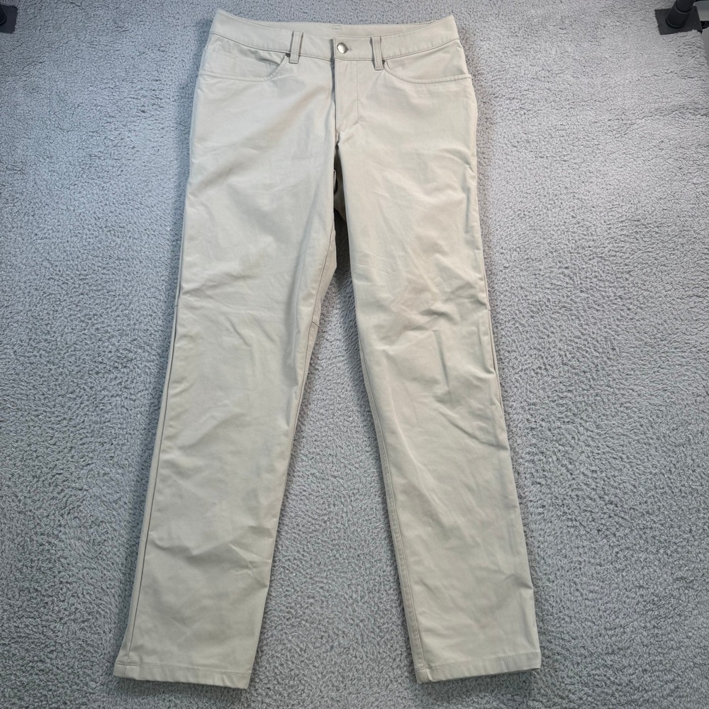 Lululemon ABC Pant Slim Warpstreme Beige Mens 30x30 LM5ADES